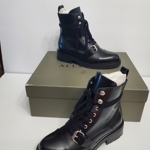 ALLSAINTS DONITA LEATHER LUG SOLE BOOT - Picture 5 of 13
